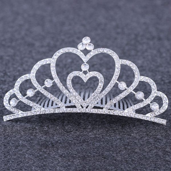 Update Kristall Braut Krone Tiara Kamm Diamant Herz Stirnband Kopfschmuck Braut Strass Kämme Hochzeit Geburtstag Festzug Party Modeschmuck