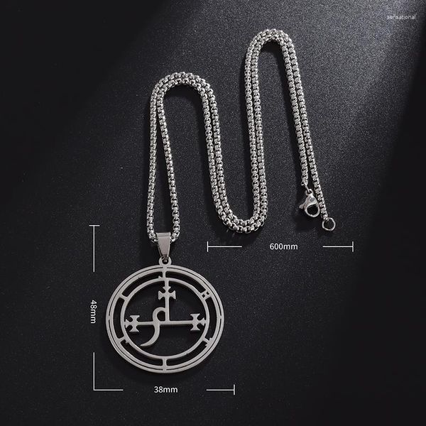 Anhänger Halsketten Teufel Satan Halskette Edelstahl Magie Herrenmode Vintage Talisman Schmuck Geschenk