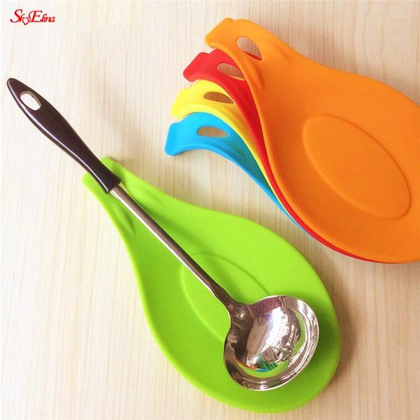 Runner da tavolo 1 pz cucchiaio isolante tappetino in silicone resistente al calore tovaglietta in vetro per uso alimentare vassoio eco gel pad utensile da cucina 6zcf419