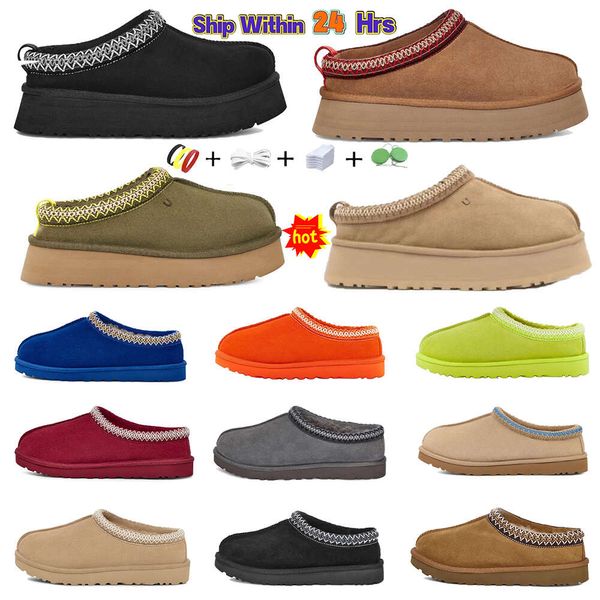 2023 Botas de desenhista Austrália Mulheres Inverno Chinelos Clássico WGG Botas de Neve Pelúcia Tornozelo Curto Mini Pele Semente de Mostarda Wggs Womens Ugglies Tasman Tazz Booties