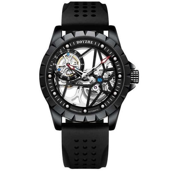 Orologi di design da uomo Scheletro Edizione limitata da polso Meccanico SUPERCLONE Tourbillon Automatico Etichetta privata personalizzata Lega da uomo in pelle personalizzata LY