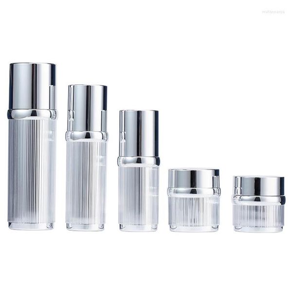 Garrafas de armazenamento 100ml 50ml 30mlempty skincare cosméticos embalagem recipiente de alta qualidade luxo acrílico prata loção bomba garrafa 30g235y