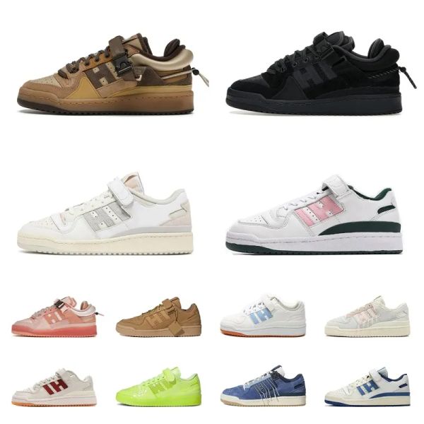 Fashion Forum 84 Low Bad Bunny Sneakers Branco Gum Brilhante Azul Preto Órbita Cinza Verde Rosa True Orange Strap Taupe Oxide Cinder Designer Mulheres Mens Trainer