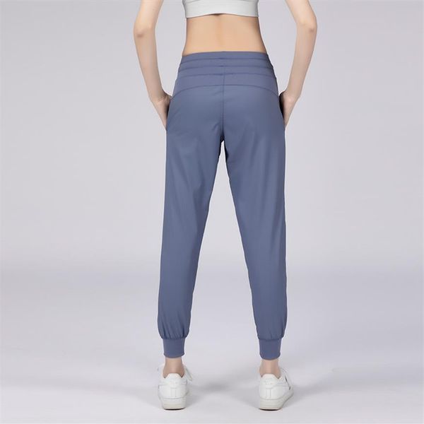 Pantaloni da studio per yoga da donna Pantaloni da corsa con coulisse ad asciugatura rapida da donna Pantaloni sportivi da ballo larghi Jogger per ragazze Palestra Fitness310J