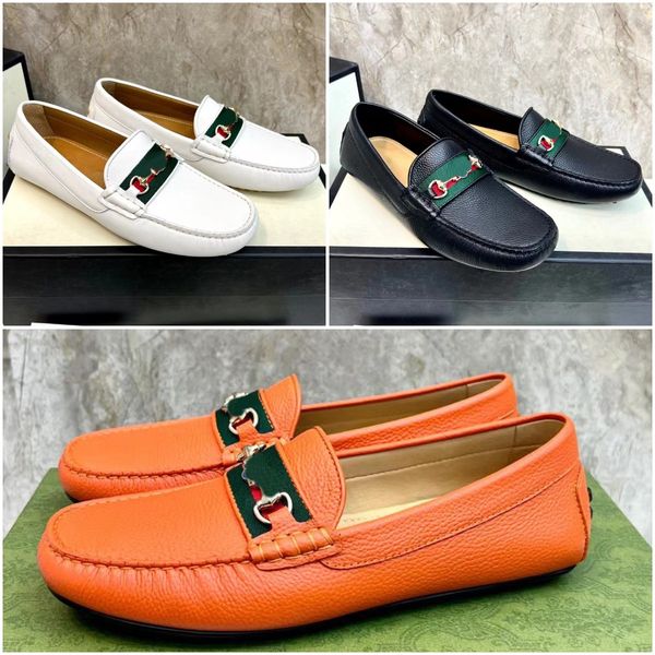 Horsebit mocassim designer de luxo casual jordaan mocassins moda clássico de alta qualidade homens respirável mocassins de crocodilo festa ao ar livre sapatos Doudou tamanho 39-45