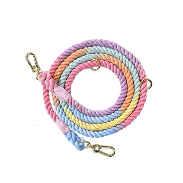 Coleiras para cães Trelas para cães Trela feita à mão Corda trançada 250 cm Corda de algodão forte Trelas para cães Trela resistente para cães pequenos, médios e grandes, treinamento de caminhadas 230911