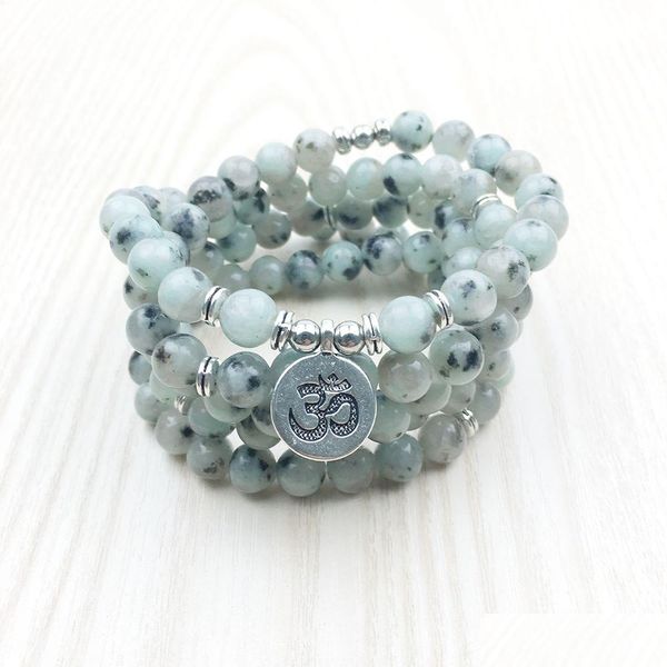 Perlen Sn1230 Mode 108 Mala Perlen Armband Neues Design Damen Yoga Oder Halskette Vintage Ohm Schmuck Drop Lieferung Armbänder Dhgarden Dho27