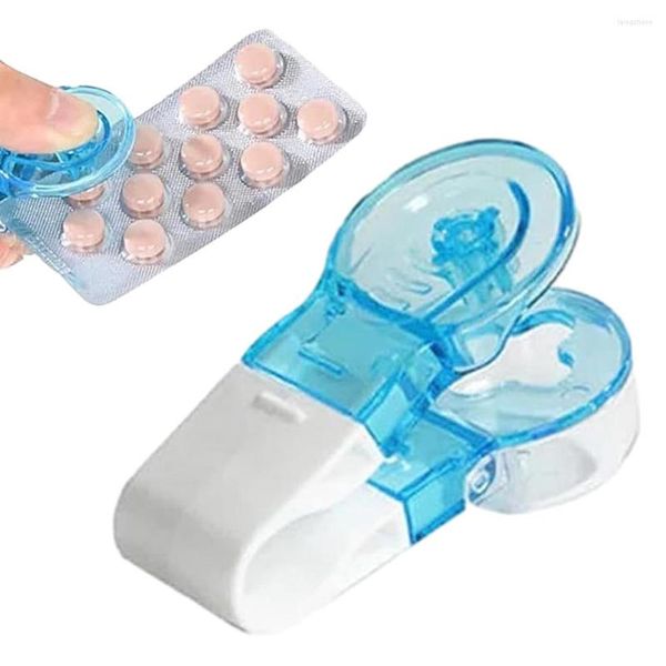 Aufbewahrungsflaschen 1 / 2PCS Tragbare Box Anti-Verschmutzungs-Tablettenbrecher Wiederverwendbarer Medikamentenspender Taker Cup