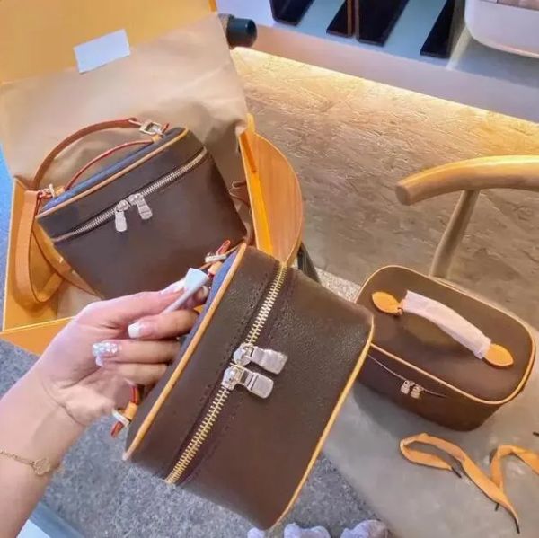 Borsa a tracolla da donna alla moda con cerniera, lettera, borse per cosmetici, borse, portafogli da viaggio, per trucco, di alta qualità