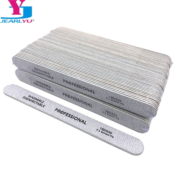 Tırnak dosyaları 100pcs Profesyonel Ahşap Dosya Emery Board Güçlü Kalın 180240 UV Jel için Grit Lehçe Manikür Akrilik Malzemeler Aracı Seti 230909