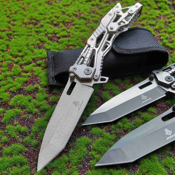 58hrc auto defesa faca dobrável caça acampamento sobrevivência faca de bolso aço inoxidável multi ferramentas facas caminhadas ao ar livre