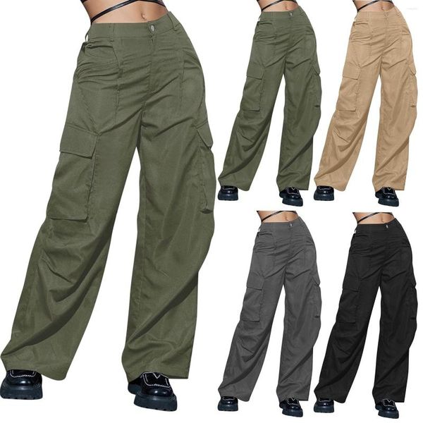 Damenhosen 2023 Cargo Woman Petite Hosenanzüge für Frauen Casual Size Tall Strampler lang