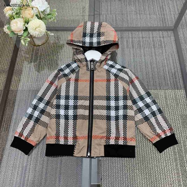 Manteau design à motif de pixels pour filles et garçons, veste à capuche pour enfants, taille 100 à 160 CM, vêtements d'extérieur pour bébé, Sep05