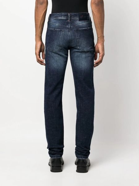 Jeans firmati da uomo Kiton Jeans a gamba dritta lavaggio scuro Pantaloni lunghi autunno-primavera per uomo Pantaloni in denim ammorbidente nuovo stile