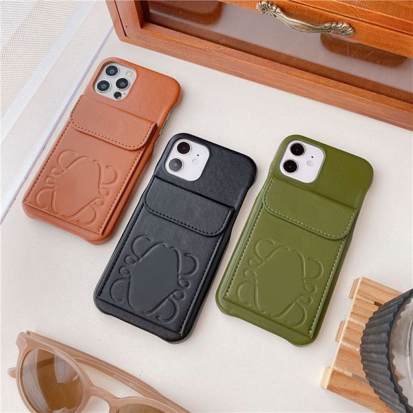 iPhone 14 Designer Luxury Phone Cases para Mens Womens Moda Casual Couro Carteira Case Phonecase Trendy Alta Qualidade Bolsa iPhone Capa