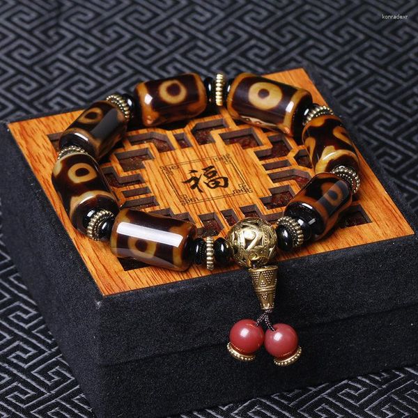 Filo di perline Tibet Bracciale in agata Dzi Bead