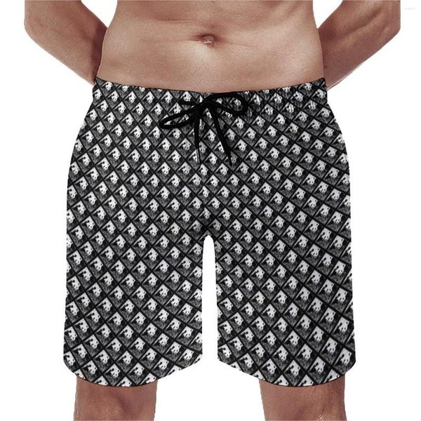 Herren-Shorts, Schwarz-Weiß-Panda-Brett-Kunstdruck, lässige kurze Hosen, Herren-Design, Laufen, Surfen, schnell trocknende Badehose, Geschenk