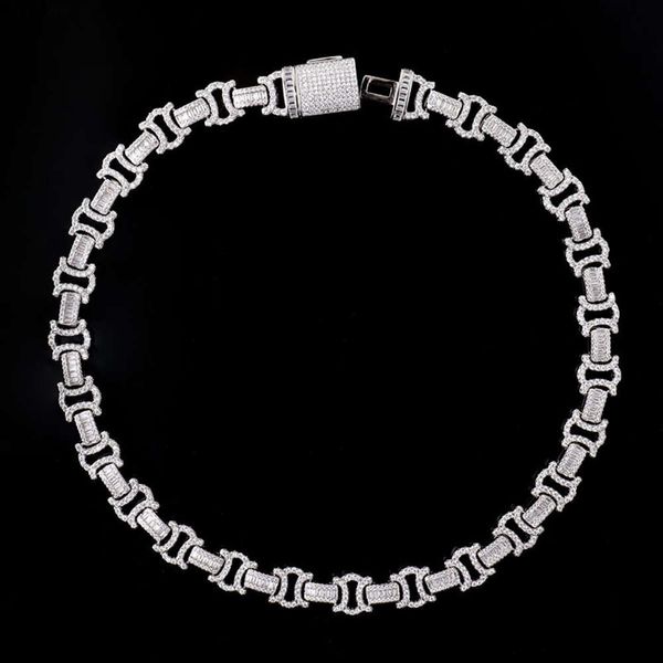 Vendita calda S925 Argento placcato oro Def Vvs Moissanite Diamante Catena a maglia cubana Gioielli per Uomo Donna