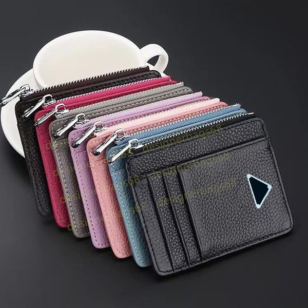 Tasarımcı Çantalar Cüzdanlar 8 Kart Yuvası ve Fermuar Cepleri Orijinal Deri Para Çantaları Cowhide Bank Kredi Kartları Paket Kartı Sahipleri P242S