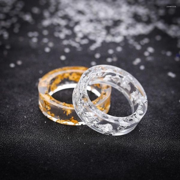 Cluster Ringe Mode für Frauen 2023 Bague Homme Biker Schmuck Transparent Harz Ring Ohrringe Anillos Mujer Moda Männer Hochzeit Liebe