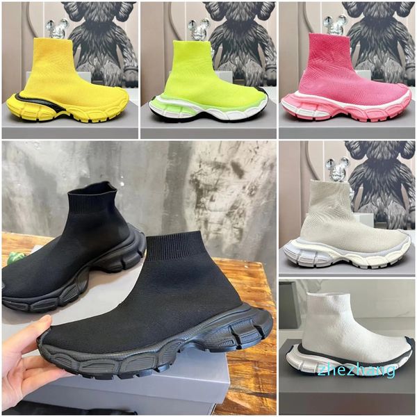 2023-Designer Calzino scarpe stivali di lusso Uomo Donna Retro scarpe sportive casual Sneakers classiche Calzino esterno in velluto a doppia faccia in cotone a maglia alta elastica