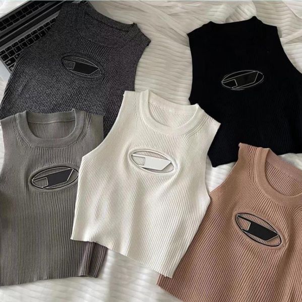 Dieselg Alle Serien Tanks Top Spring Sommer Hot Womens Qualität Strickweste Tops Brust Hollow Out Brand Badge Stickerei Designer Damen Deisel T-Shirts Tanks