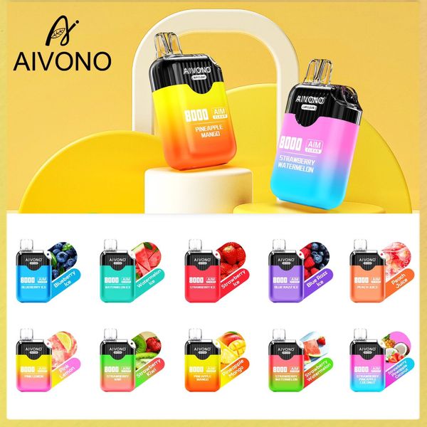 Original Aivono 8000 Puffs Vape Pen Pod Lost Mary Cigs Einweg-Vape-Box-Design Großhandel I Vape Factory niedriger Preis