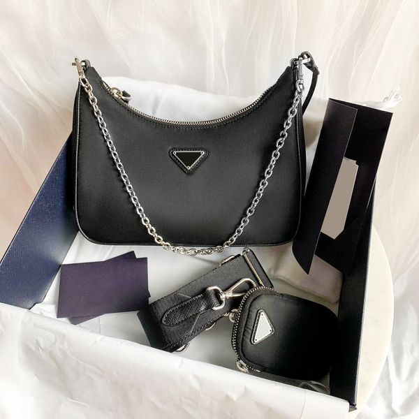 нейлоновая дизайнерская сумка через плечо высокого качества из 3 предметов для женщин и мужчин кошелек бумажник Prad сумка модный клатч роскошные сумки через плечо