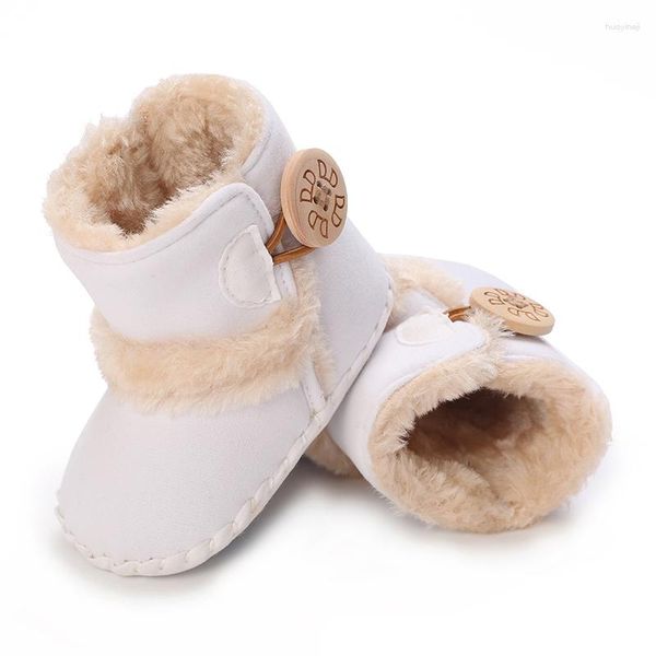 Stivali Blotona Born Baby Winter Snow Colore a contrasto caviglia calda fodera in peluche scarpe da passeggio per neonati 0-18 mesi