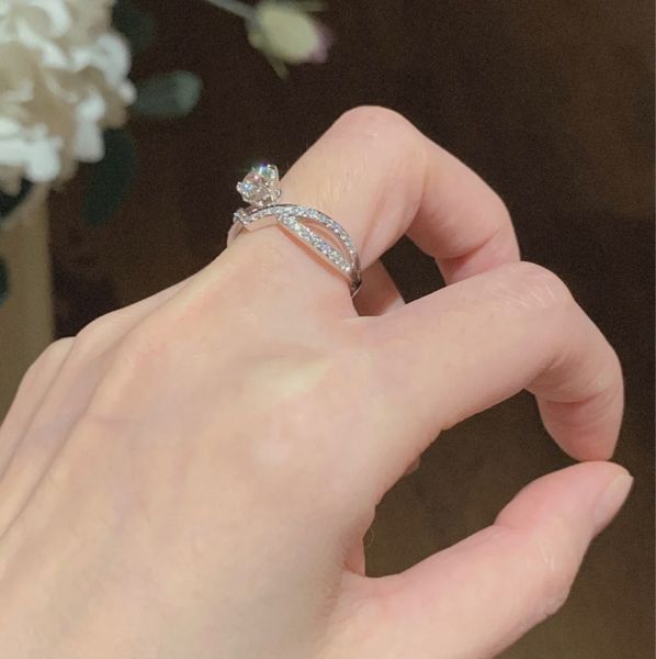 2024 Anelli a grappolo S Sterling Sier Josephine Designer di marca Forma di corona Zircone Fascino Anello di fidanzamento per matrimoni Gioielli da donna