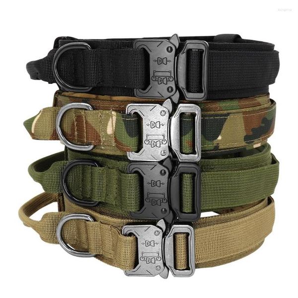 Hundehalsbänder, militärisches taktisches Halsband, Tarnung, mittelgroß, für Gehtraining, Duarable German Shepard305W