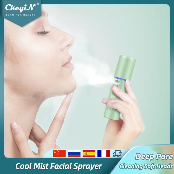 Dampfer CkeyiN Nano Steamer Cool Mist Sprayer Luftbefeuchter Gesichtssprühflasche SPA Feuchtigkeitsspendende Zerstäubung Wimpernverlängerung 230908