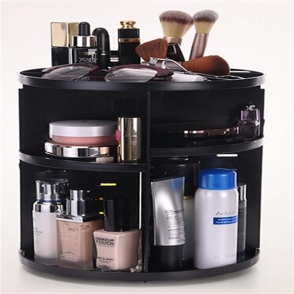 NEU ANKOMMEN KOSMETIK-ORGANIZER 360ﾰ Drehbarer Aufnahmerahmen 3 Farben Hochleistungs-Tischreiniger 280E