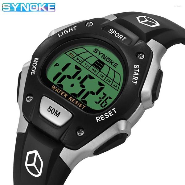 Armbanduhren Digitale Uhren Für Männer Schwarz Outdoor Sport Wasserdichte Elektronische Uhr Led-anzeige Wecker Relogio Masculino