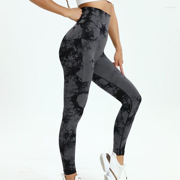 Leggings da donna Senza soluzione di continuità Donna Sexy Ragazza Palestra Legging Collant a vita alta Fitness Femme Pantalon Tie Dye Sport Pantaloni da yoga Push Up