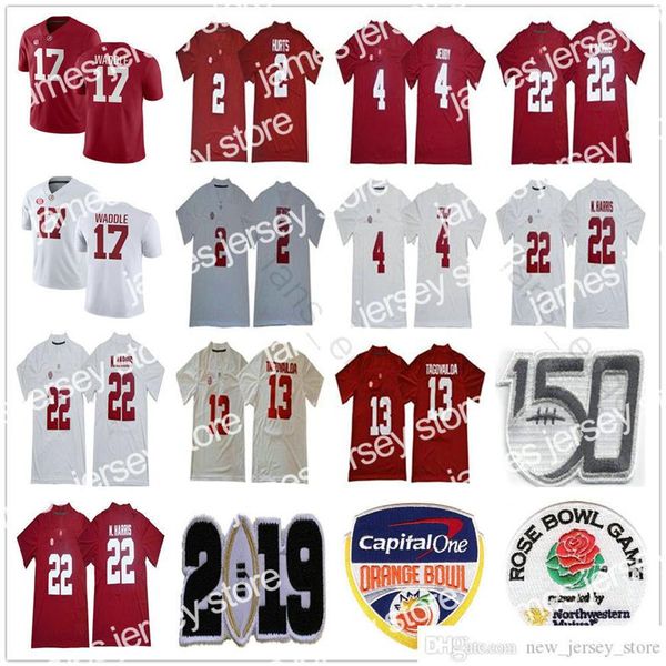 James NCAA 150TH Alabama Crimson Tide College Football Wear 13 Tua Tagovailoa 4 Jerry Jeudy 22 Najee Harris Jalen Hurts Ridley 17 219W