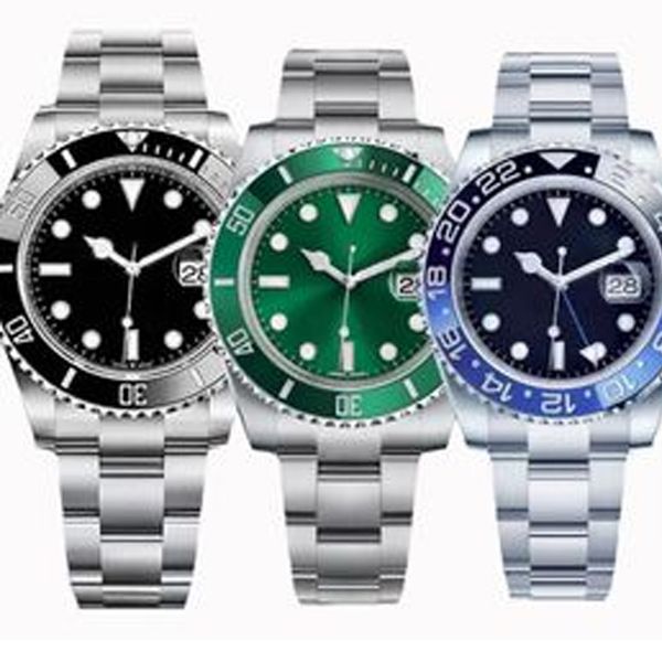 Mens Watch Designer Relógios Reloj 41mm Black Dial Automático Mecânico Cerâmica Moda Clássico Aço Inoxidável Impermeável Luxo Luminoso Relógios Fases da Lua