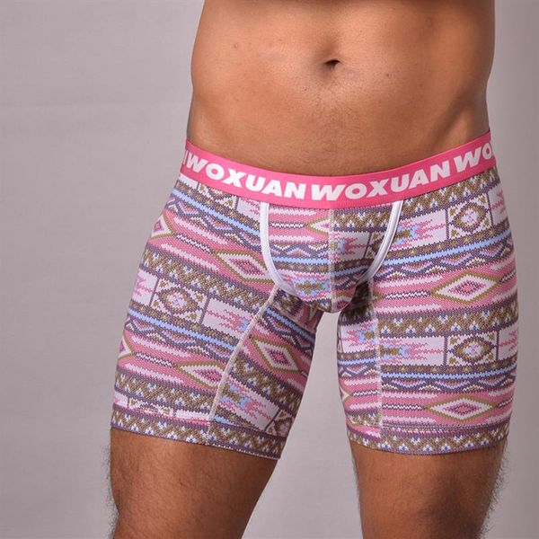 Baumwolle Herren Unterwäsche Boxer Fashion Floral Blumendruck Homosexuell Niedrige Taille U Konvexen Beutel Atmungsaktive Unterhose Unterwäsche Höschen241s