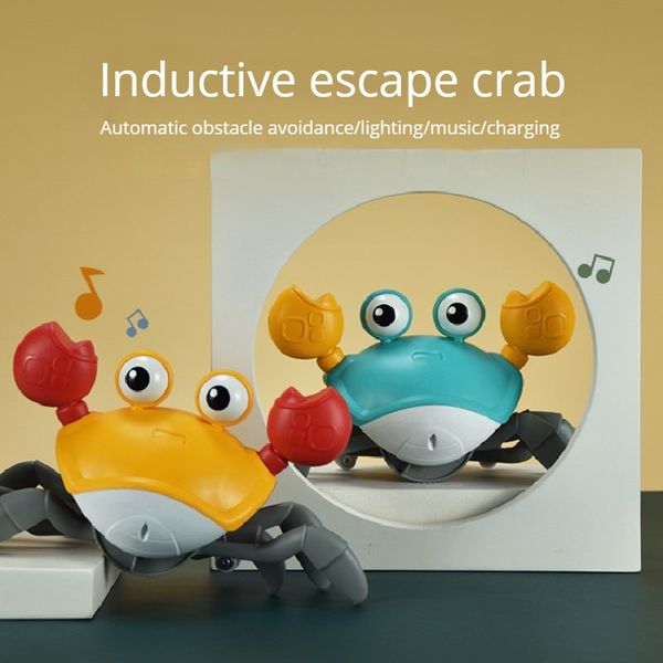 Inteligência brinquedos crianças indução escapar caranguejo crawl eletrônico brinquedos para animais de estimação música do bebê educação precoce móvel entrega gratuita 230911