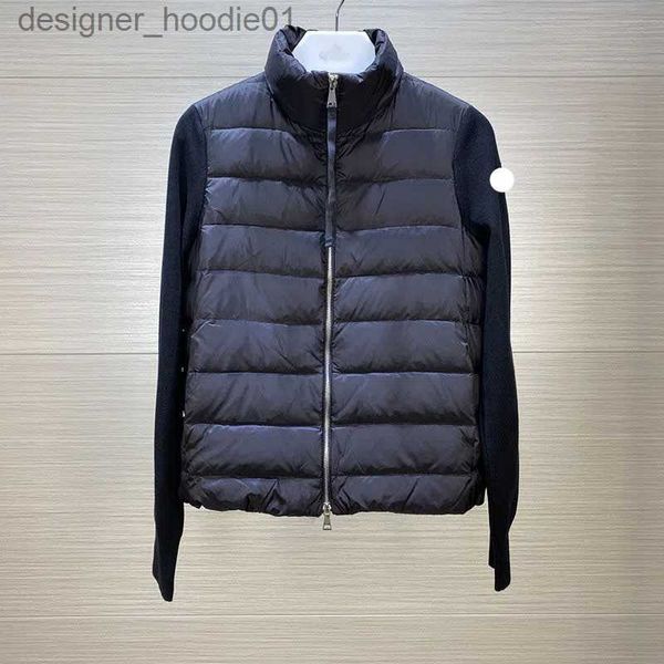 Erkekler Down Parkas Tasarımcı Kadınlar Down Ceket İşlemeli Rozet bayanlar Coat Fashion Hafif Örgü Üst Giyim Etiketleri Tam L230911