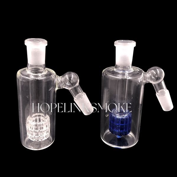 Cam Bong Sigara Aksesuarları Ash Catcher 45 Degree 14mm Erkek Kadın Ortak Matris Matris Kuru Bitki Sigara içmek