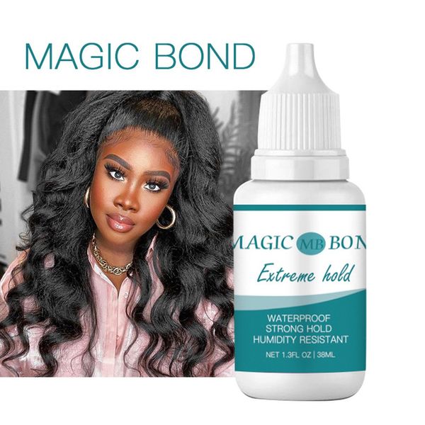 38 ml Unsichtbarer Magic Bond Haarperückenkleber Wasserdichter Kleber Perückenbindung für Spitzenperücke und Toupet 2660