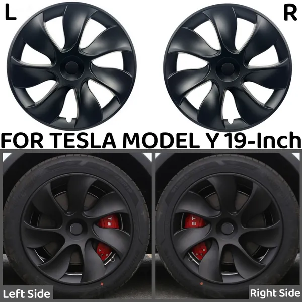 4 шт. 19-дюймовые колпаки на колеса для Tesla Model Y HubCap Performance, автомобильная сменная крышка ступицы, аксессуары для полного обода 2018-2023