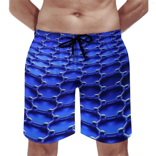 Pantaloncini da uomo con stampa a catena Board Leisure Oversize Beach Blue Link Uomo Costume da bagno di qualità