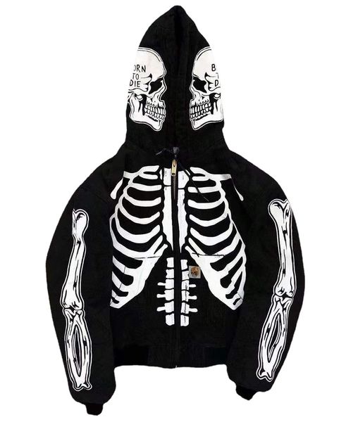 suéter de designer masculino mole mole mole moletons pesados sweetshirts skull e esqueleto de impressão S-4xl