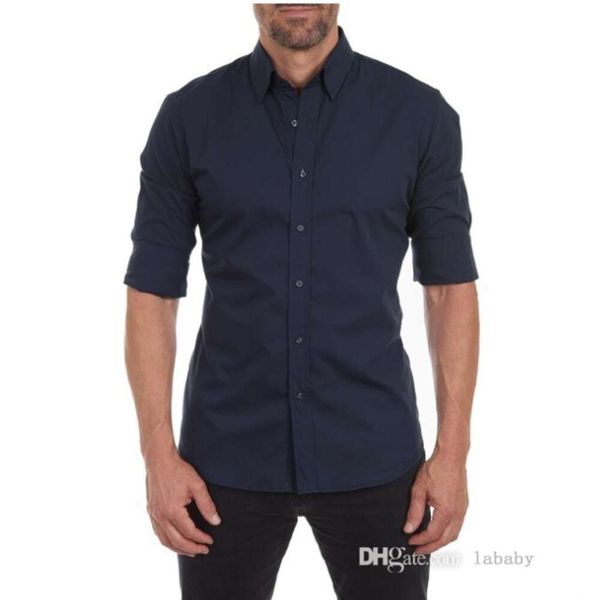 Camisa polo masculina causal moda zíper escondido botão falso oxford elástico algodão camisas de manga longa roupas superiores plus size XS-3XL roupas