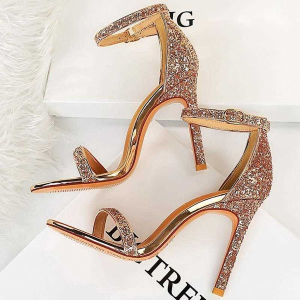 Schuhe Sexy High Heels Damen Pumps Glitzer Pailletten Stiletto Heels 10 cm Partyschuhe Damen Heels Sommer Damen Sandalen Neu 230807