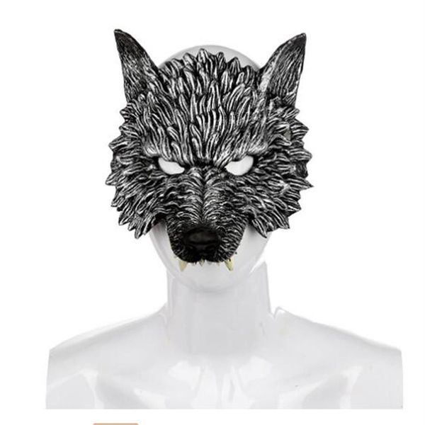 Halloween 3D Lupo Maschera Maschere per feste Cosplay Horror Lupo Maschera Decorazione per feste di Halloween Accessori GC1412245m