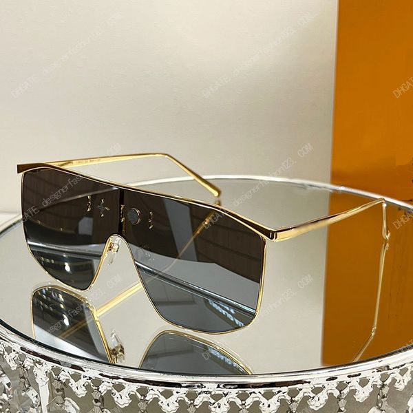 Designer de luxo marca quadrada óculos de sol1717 banhado a armação de metal óculos moda homens e mulheres lentes logotipo decorativo designer óculos de sol