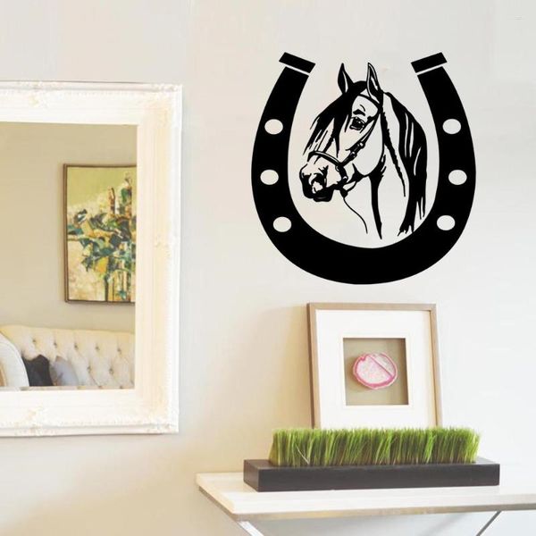 Наклейки на стену самоклеящиеся наклейки с изображением животных голова подковы в западном стиле спальня гостиная фреска DIY наклейка домашний декор Q199